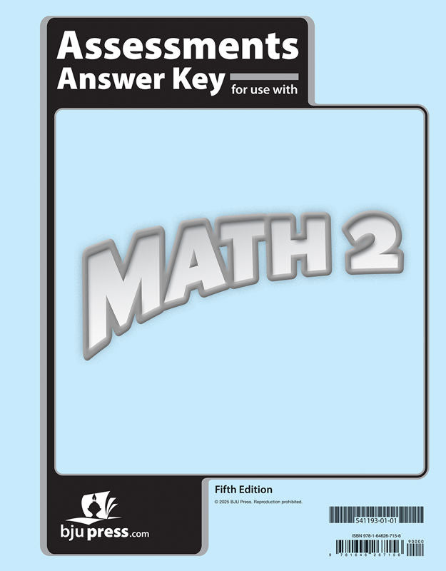 Math 2 Assessments Answer Key, 5th ed.
