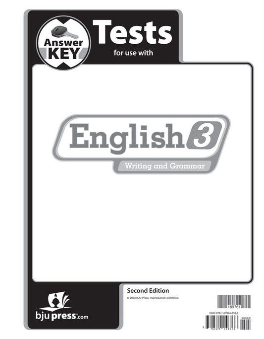 English 3 Tests Answer Key (2nd ed.)