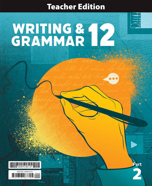 Writing & Grammar 12 Teacher Edition & TE Companion, 4th ed.