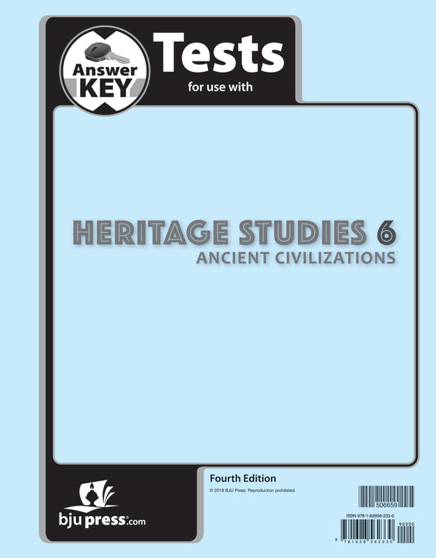 Heritage Studies 6 Tests Answer Key (4th ed.)