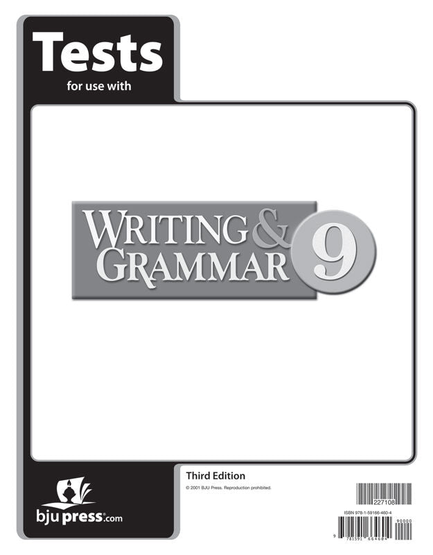 Writing & Grammar 9 Tests, 3rd ed.