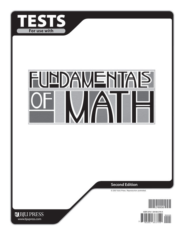 Fundamentals of Math Tests, 2nd ed.