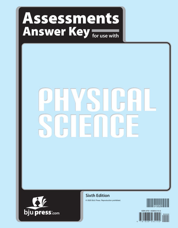 Physical Science Assessments Answer Key, 6th ed.