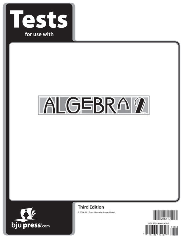 Algebra 2 Tests, 3rd ed.