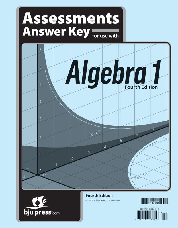 Algebra 1 Assessments Answer Key, 4th ed.