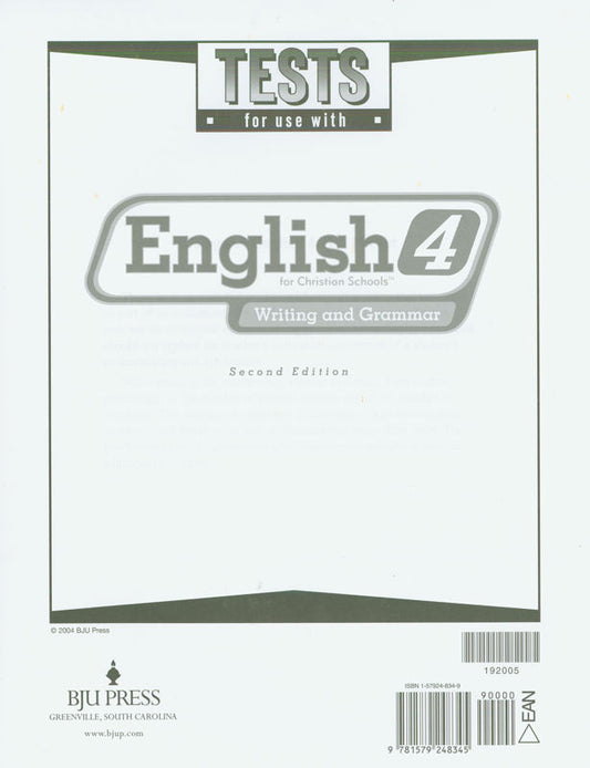 English 4 Tests (2nd ed.)