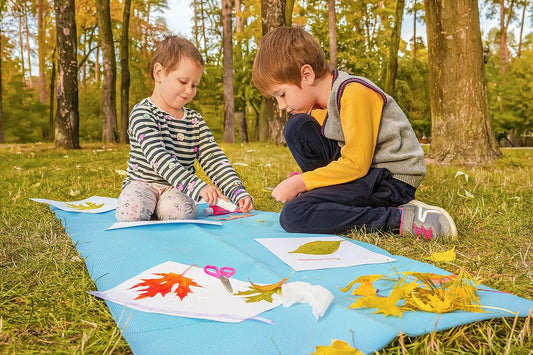 Children playing outside creativity crafts homeschool activities