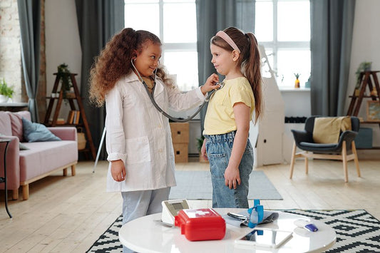 Young children playing doctor dream jobs homeschooling prepares children for the future