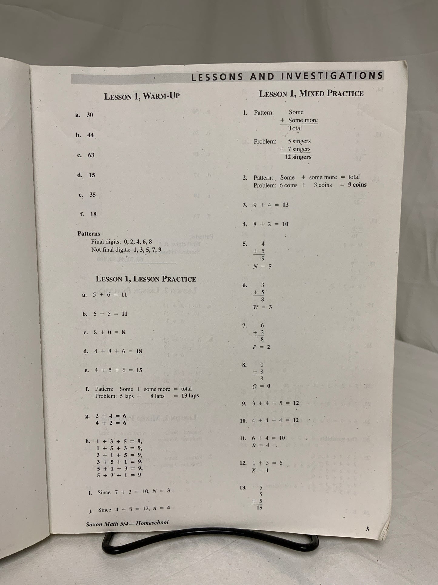 Saxon Math 5/4 Homeschool (3rd Ed.) Set of 2