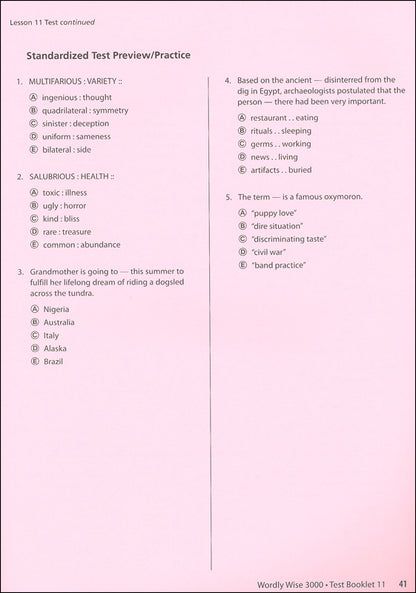 Wordly Wise 3000® 3rd Edition Book 11 Set (Grade 11)
