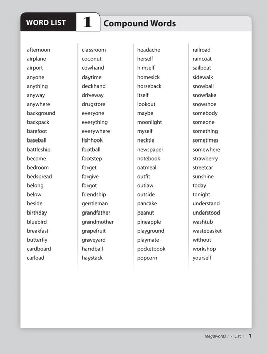 Megawords 1 Student Book 2nd Edition (Grades 4-12)