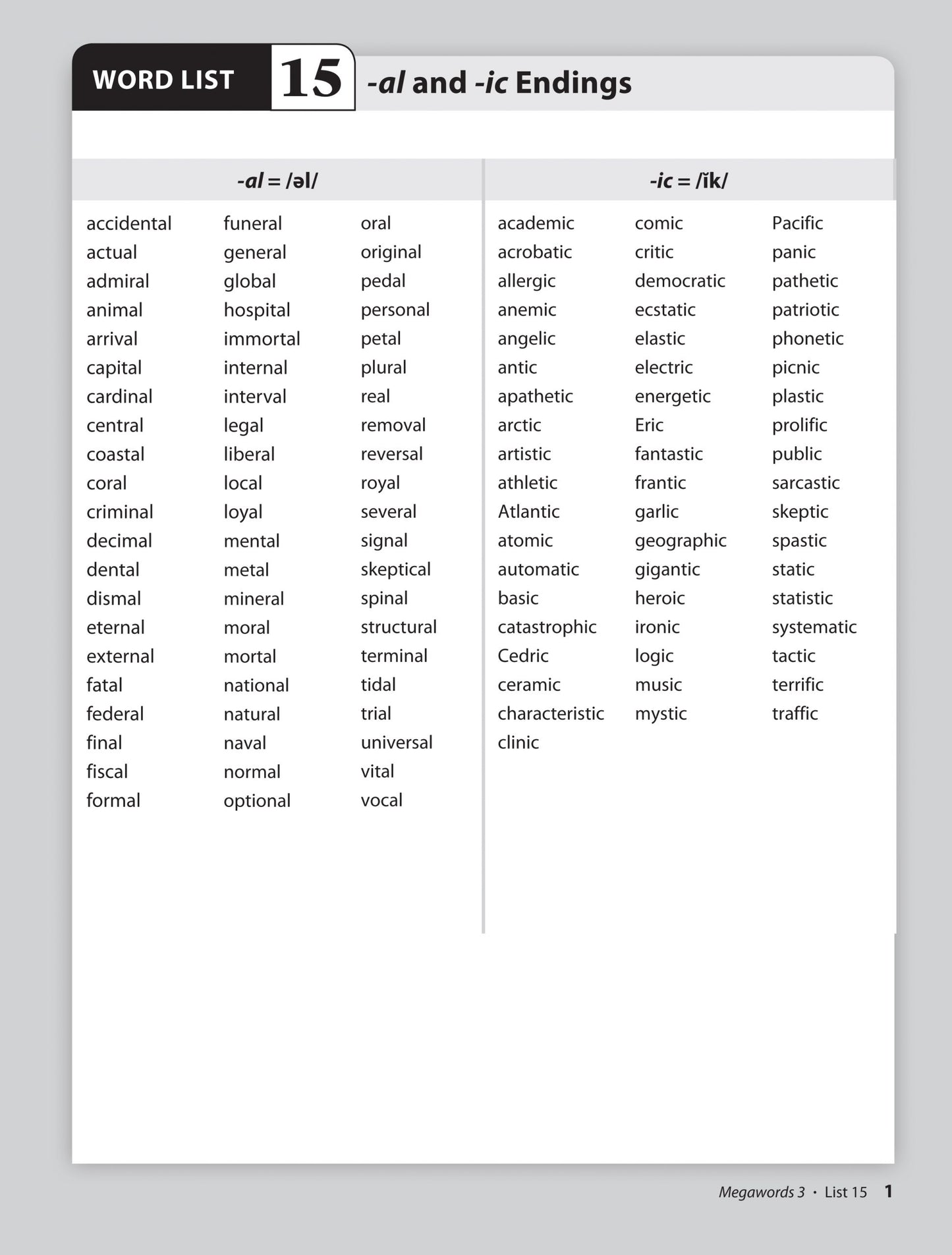 Megawords 3 Student Book 2nd Edition (Grades 4-12)