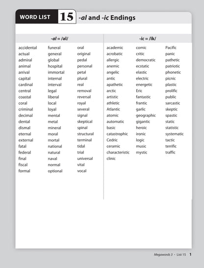 Megawords 3 Student Book 2nd Edition (Grades 4-12)