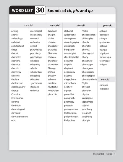 Megawords 6 Student Book 2nd Edition (Grades 4-12)