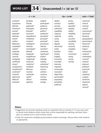 Megawords 7 Teacher's Guide 2nd Edition (Grades 4-12)
