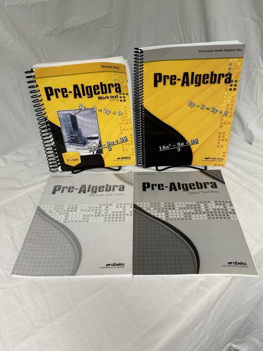Abeka Pre-Algebra (3rd Ed.) Set of 4