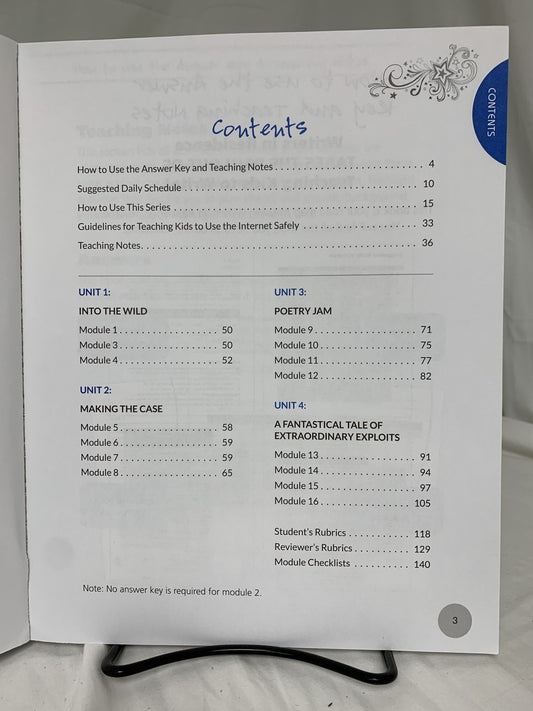 Writers in Residence Answer Key, Volume 2