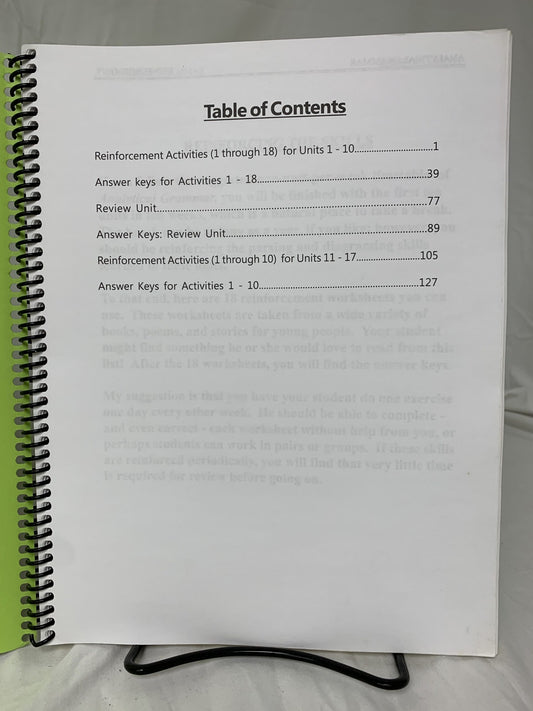 Analytical Grammar: Reinforcement & Review Worksheets & Answer Keys