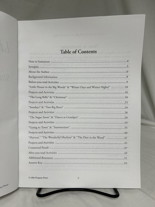 Little House in the Big Woods Study Guide