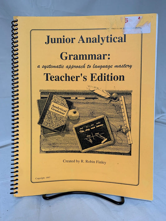Junior Analytical Grammar: Teacher's Edition