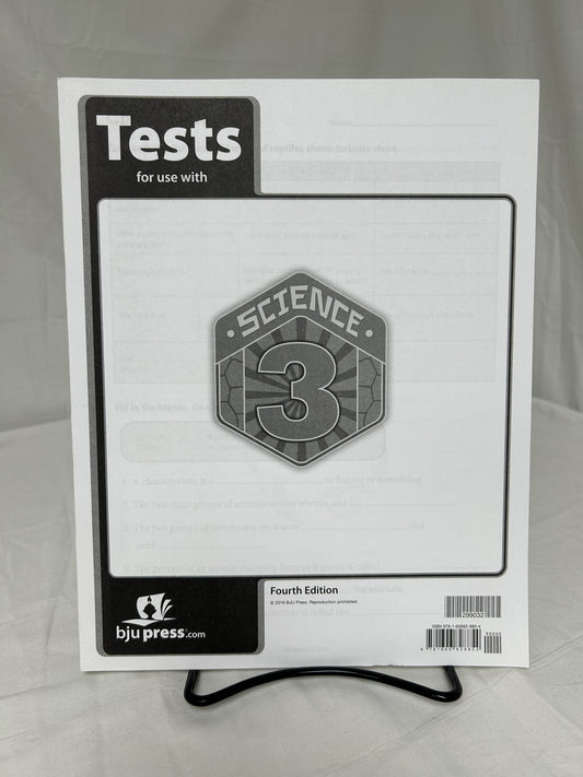 BJU Science 3 (4th Ed.) Tests