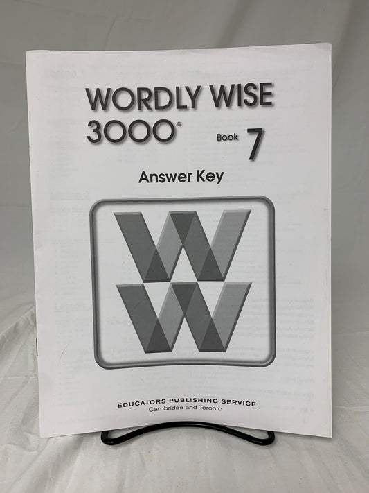 Wordly Wise 3000 Book 7 Answer Key