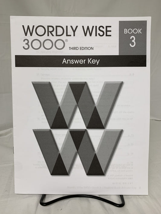 Wordly Wise 3000 Book 3 (3rd Ed.) Answer Key