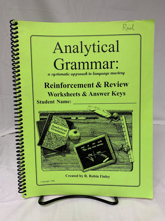 Analytical Grammar: Reinforcement & Review Worksheets & Answer Keys