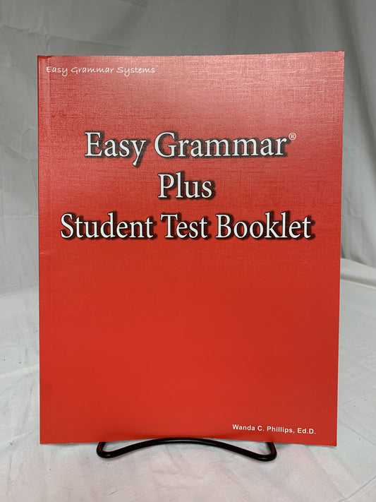 Easy Grammar Plus Student Test Booklet