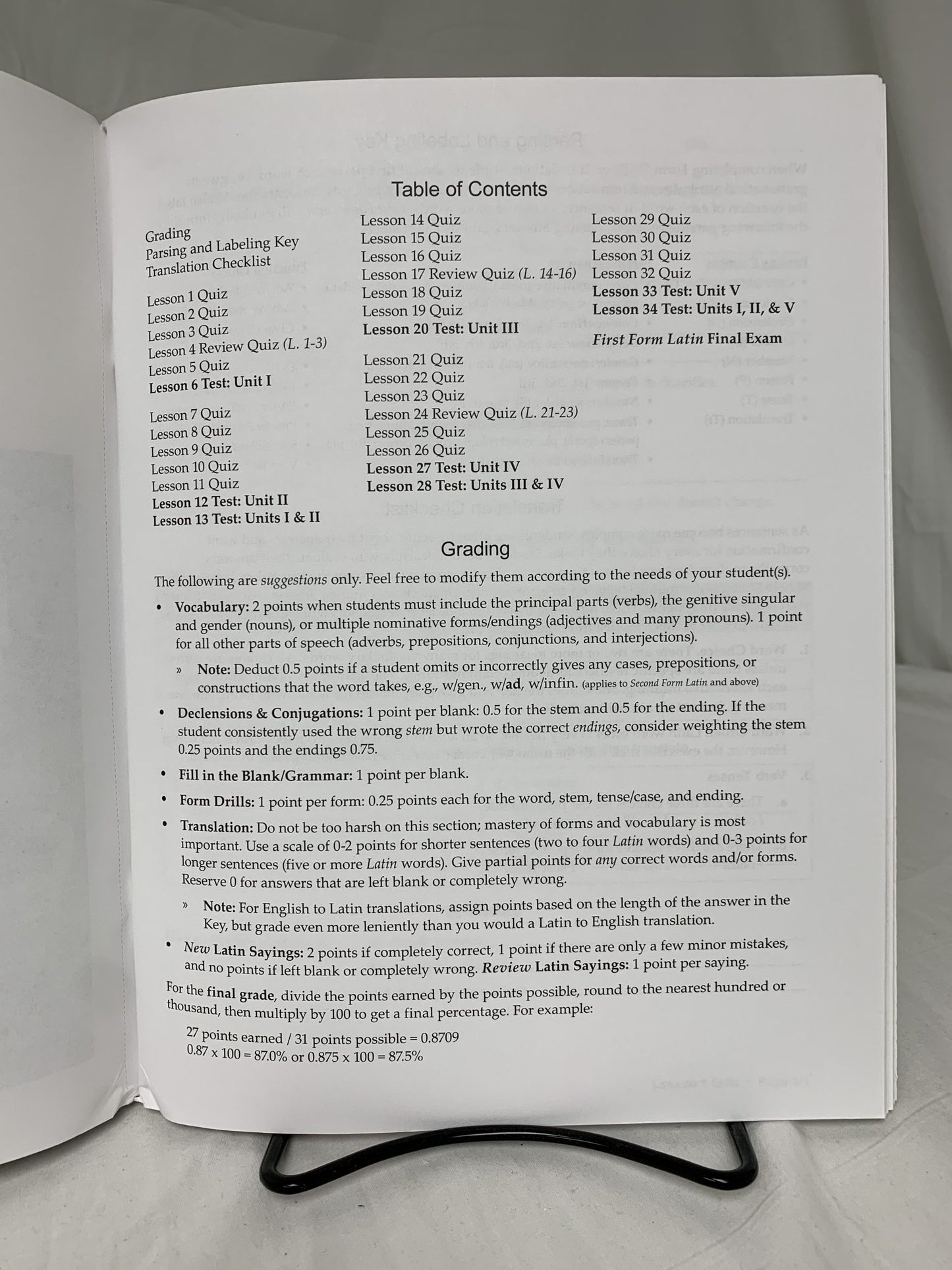 First Form Latin (2nd Ed.) Quizzes & Tests