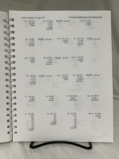 Abeka Consumer Mathematics (2nd Ed.) Set of 7