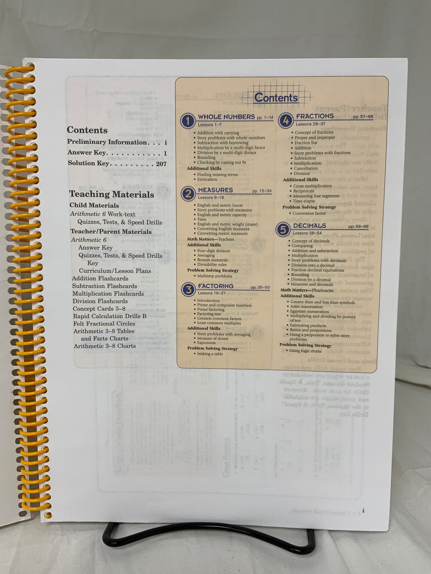 Abeka Arithmetic 6 (4th Ed.) Work-text Answer Key