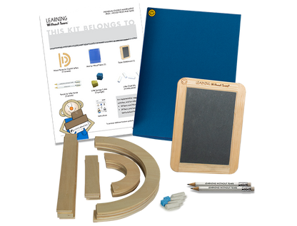 Individual Student Manipulative Pack - Wood Pieces and Slate Chalkboard