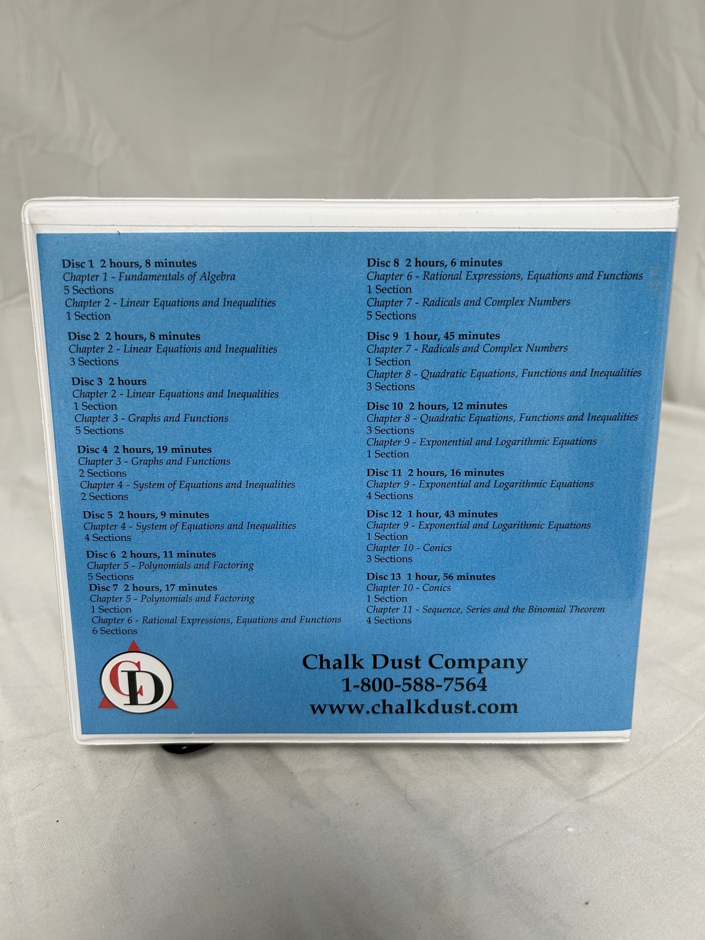 Chalk Dust Algebra 2 (6th Ed.) Set of 4