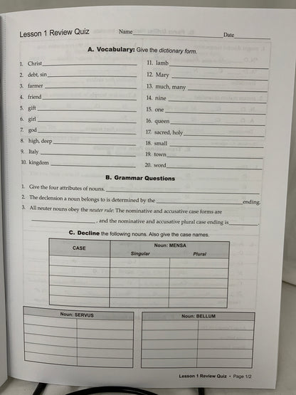 Second Form Latin (2nd Ed.) Quizzes & Tests
