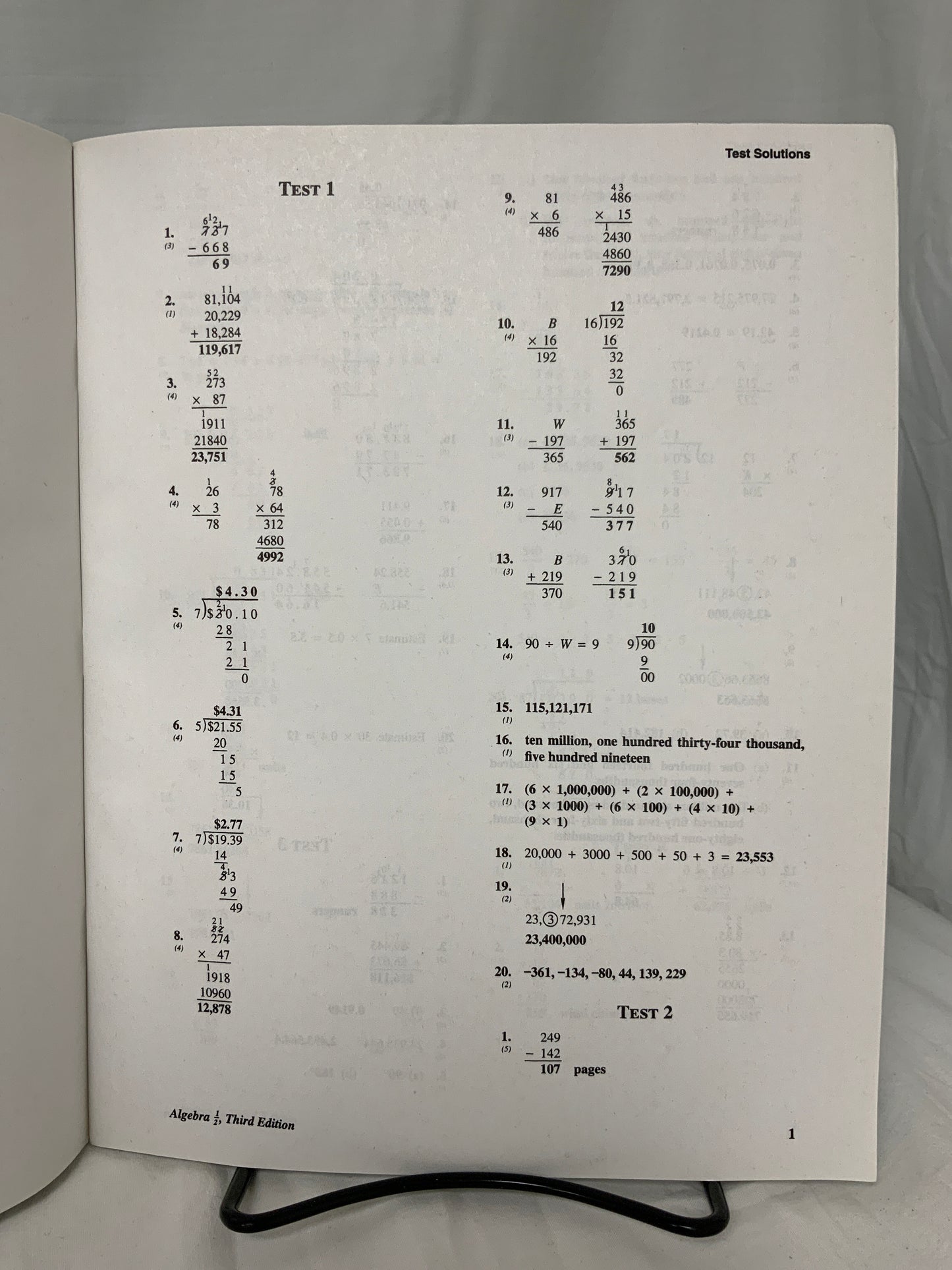 Saxon Algebra 1/2 (3rd Ed.) Set of 2