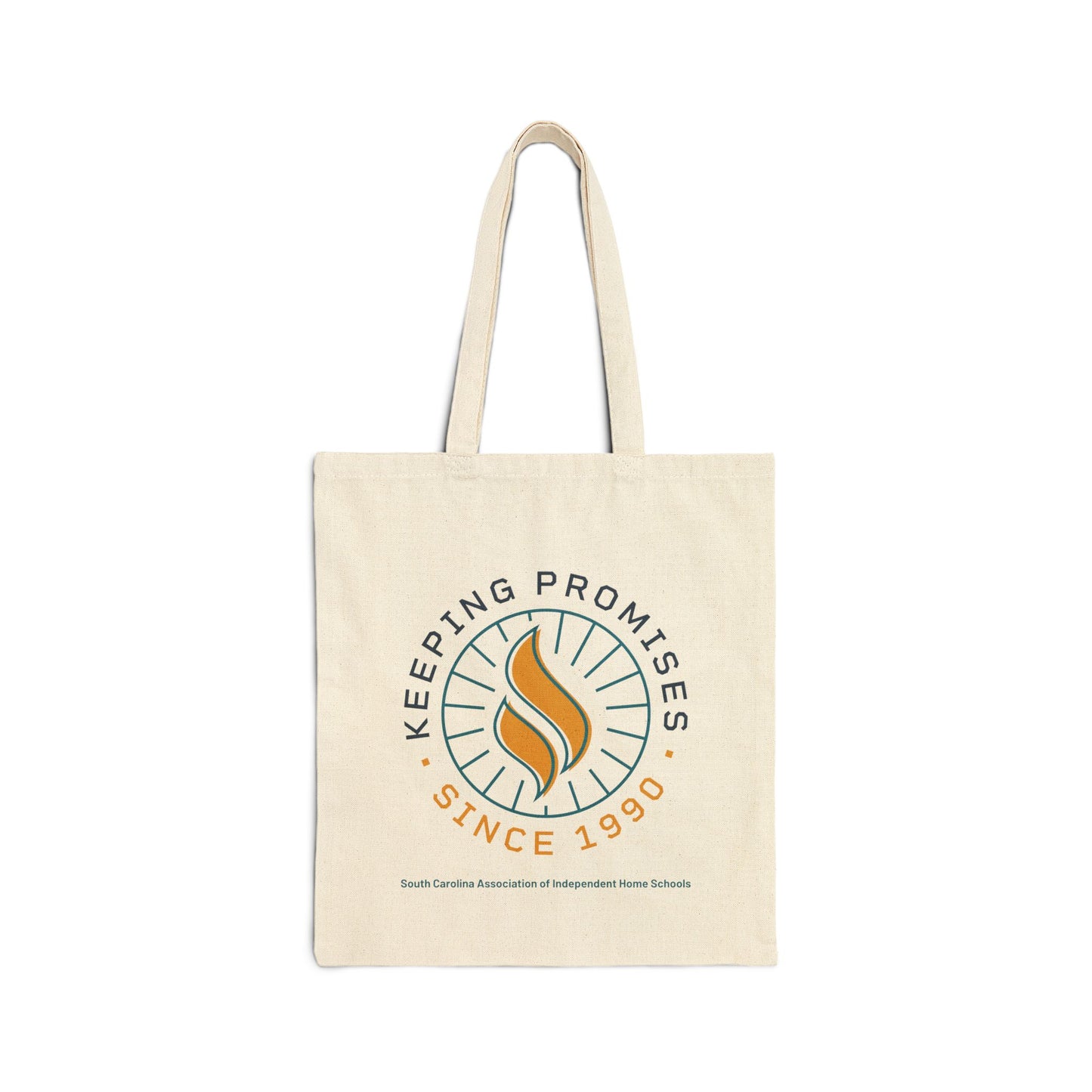 Eco-Friendly Cotton Canvas Tote Bag - Keeping Promises Since 1990, Reusable Grocery Bag, Beach Tote, Shopping Companion, Gift Bag