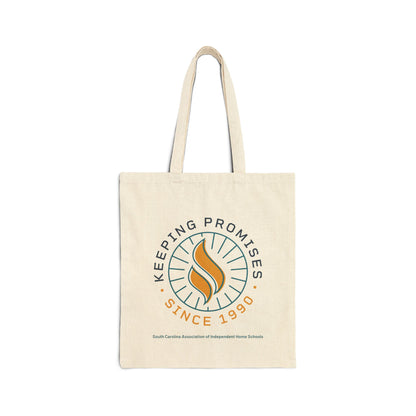 Eco-Friendly Cotton Canvas Tote Bag - Keeping Promises Since 1990, Reusable Grocery Bag, Beach Tote, Shopping Companion, Gift Bag