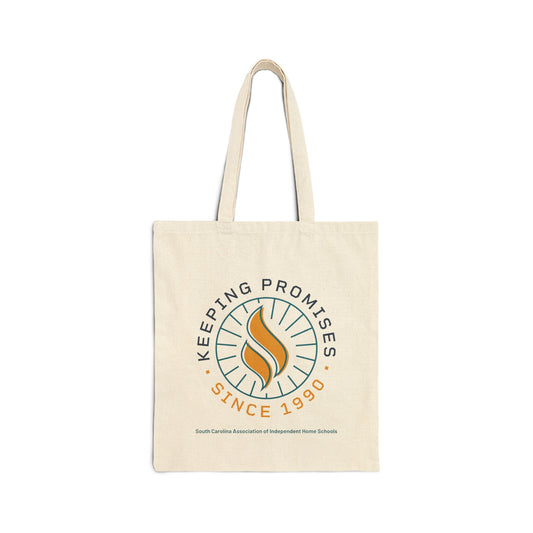 Eco-Friendly Cotton Canvas Tote Bag - Keeping Promises Since 1990, Reusable Grocery Bag, Beach Tote, Shopping Companion, Gift Bag