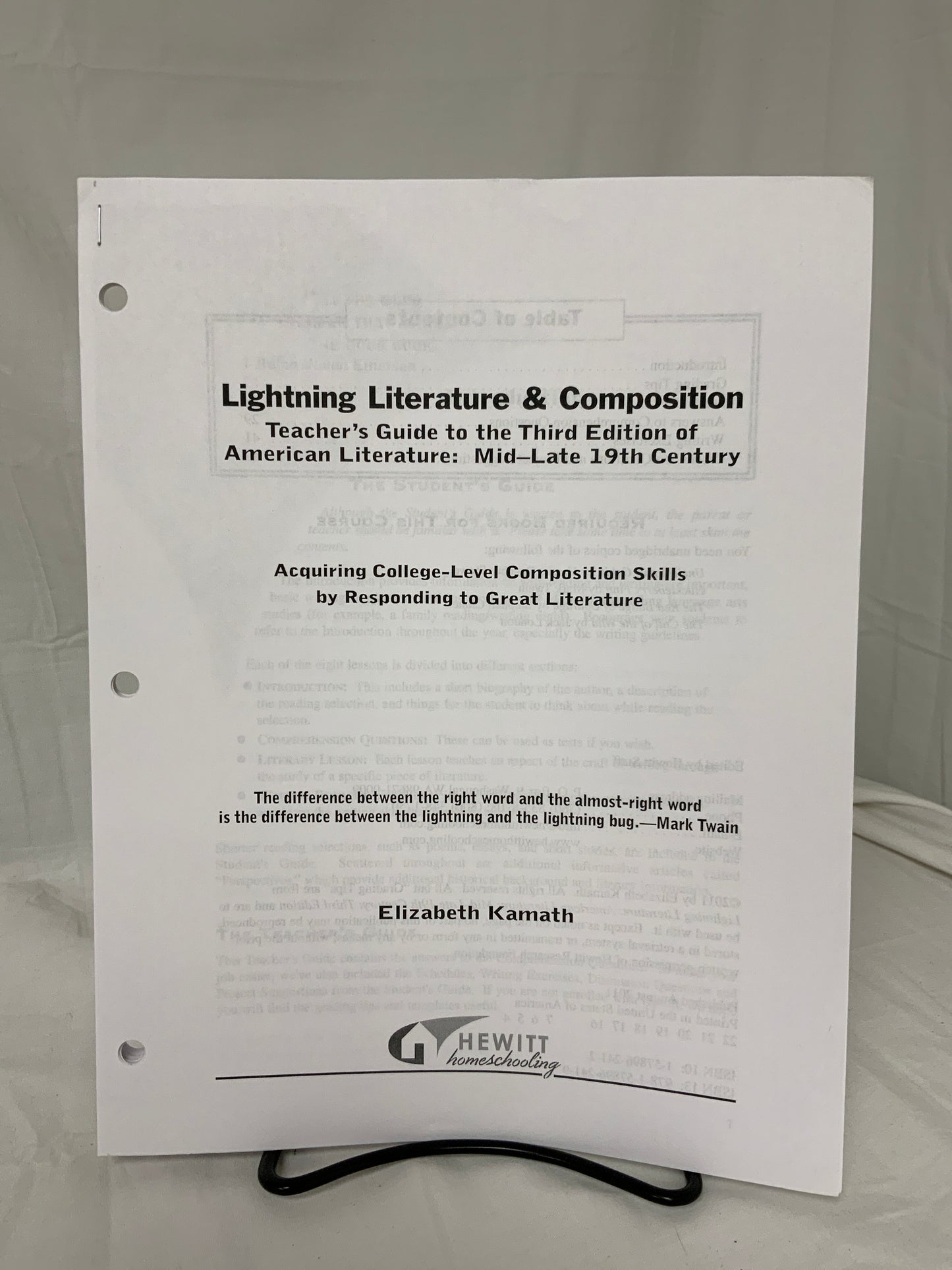 Lightning Lit & Comp: Mid-Late 19th Century American Literature (3rd Ed.) Set of 2