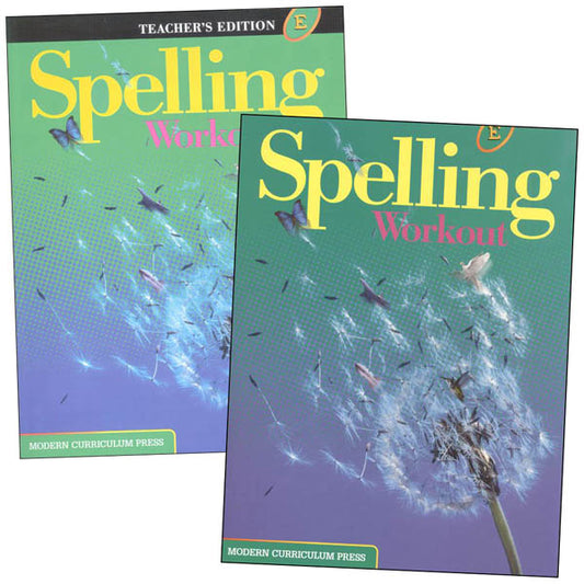 Modern Curriculum Press Spelling Workout Level E Grade 5 Homeschool Bundle (2002 Edition)