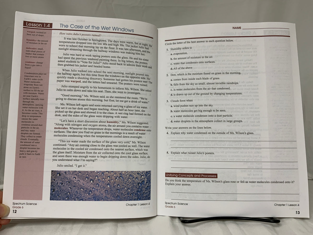 Spectrum Science Grade 6 Workbook