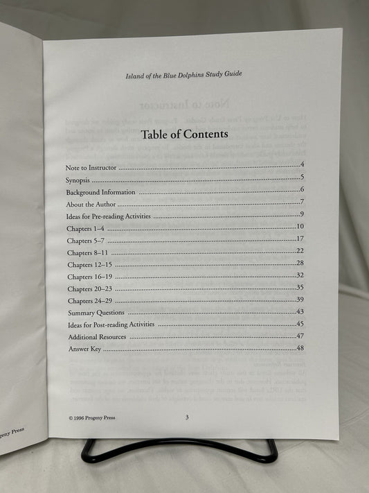 Island of the Blue Dolphins Study Guide