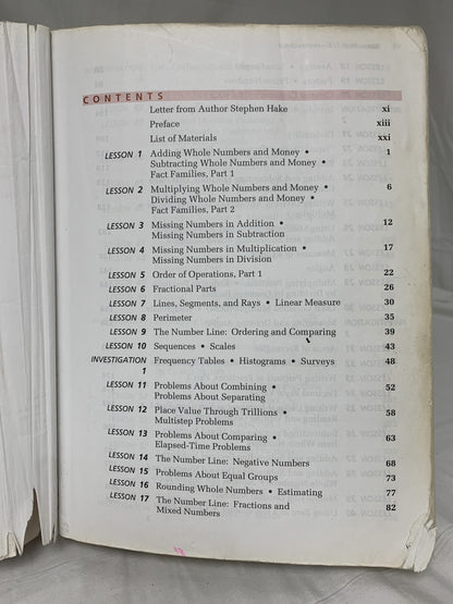 Saxon Math 7/6 Homeschool (4th Ed.) Student Edition (Worn)
