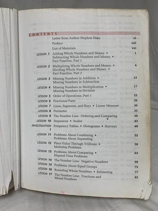 Saxon Math 7/6 Homeschool (4th Ed.) Student Edition (Worn)