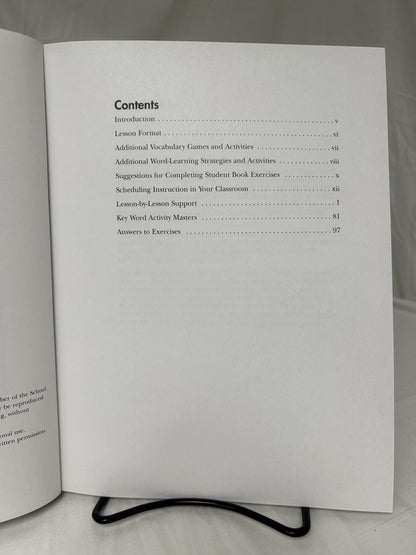 Vocabulary from Classical Roots Book C Teacher's Guide and Answer Key