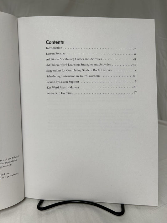 Vocabulary from Classical Roots Book C Teacher's Guide and Answer Key