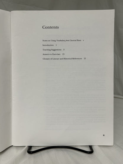 Vocabulary from Classical Roots Book B Teacher's Guide and Answer Key