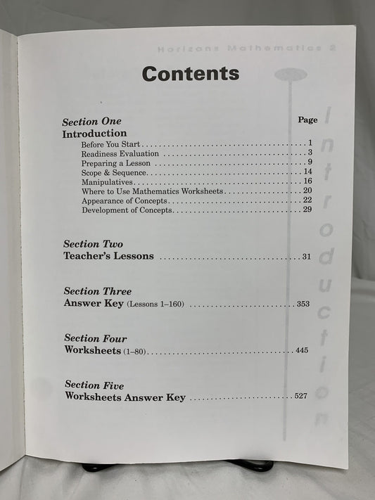 Horizons Math Teacher's Guide Grade 2