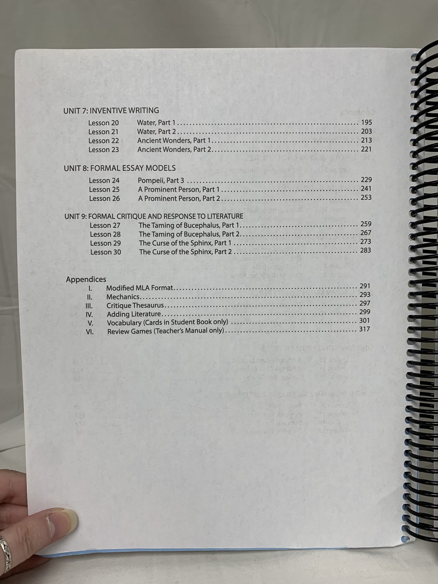 Ancient History-Based Writing Lessons (6th Ed.) Teacher's Manual